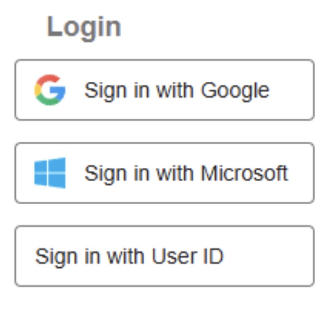 login screen